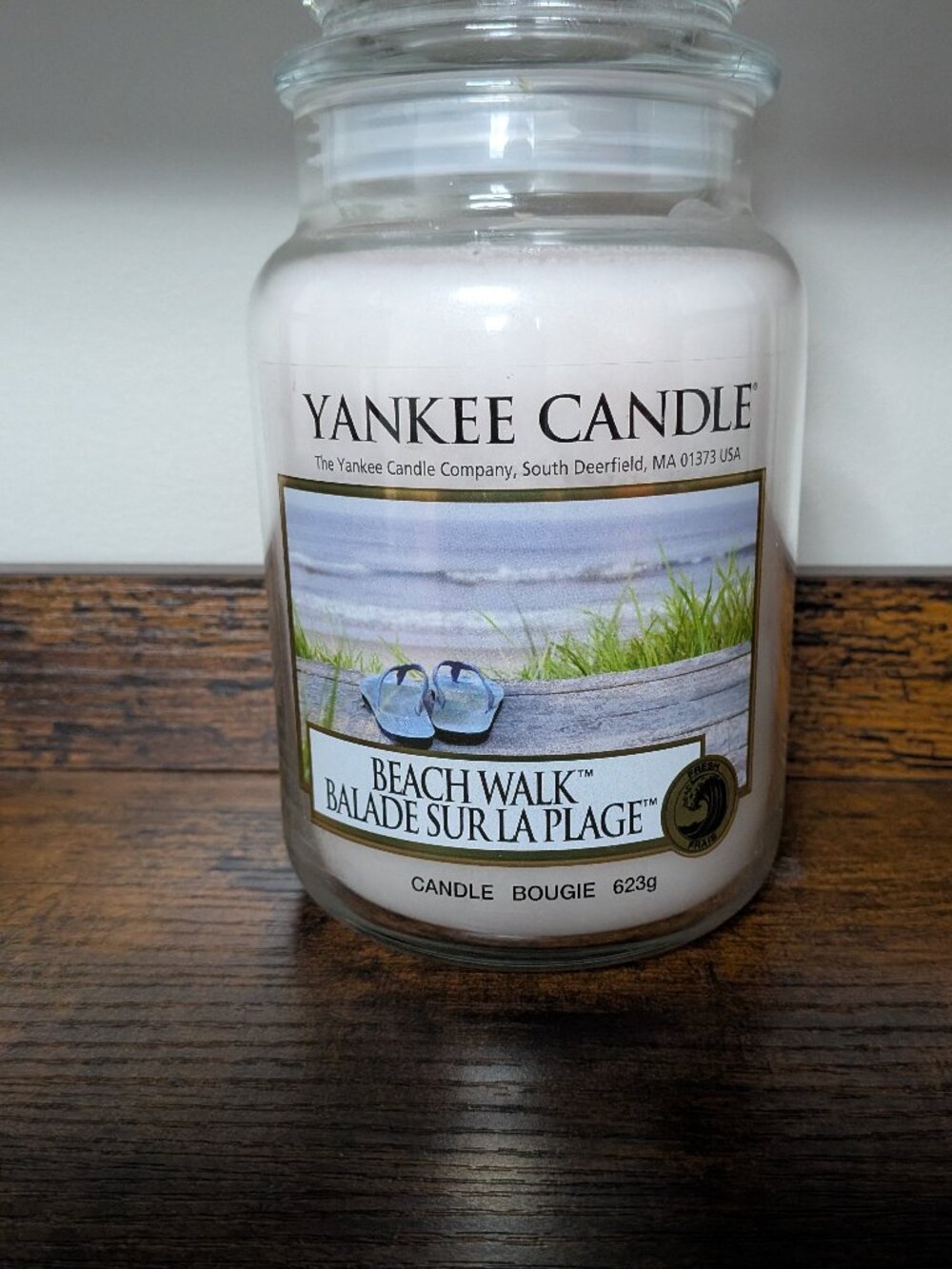 yankee candle walk by the beach large 22oz jar new white wax